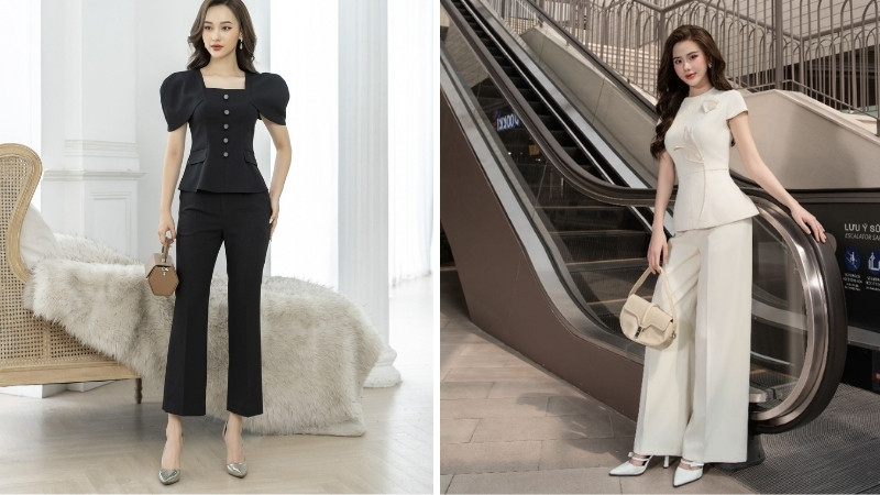 Kết hợp áo kiểu peplum che bụng