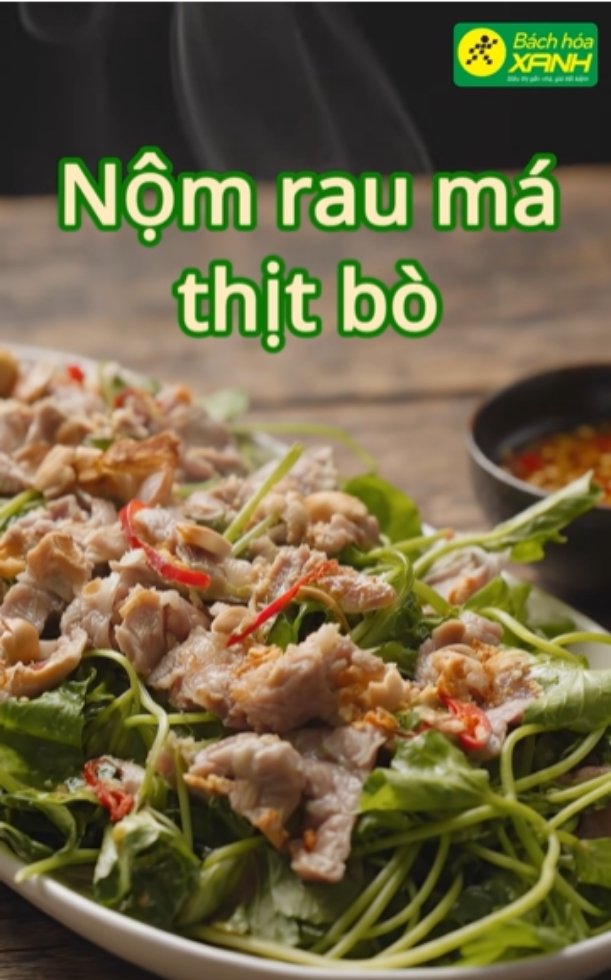 Cách làm nộm rau má thịt bò thanh mát, bổ dưỡng, khai vị cực ngon