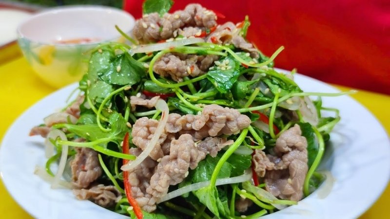 Nộm rau má thịt bò