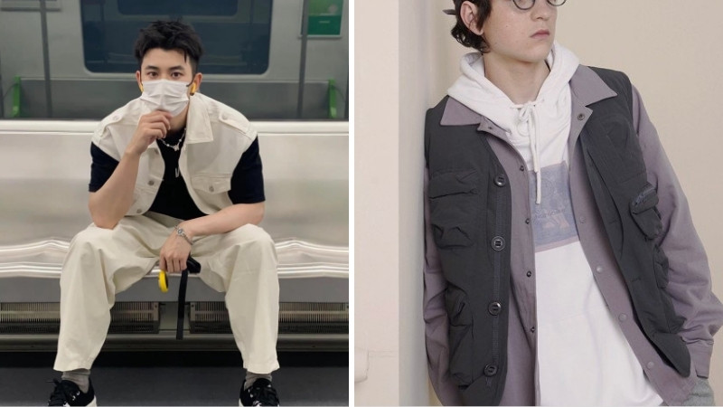 Gile khoác nam phối tone sur tone