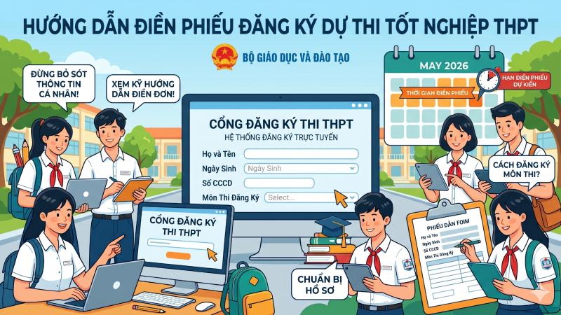 Hướng dẫn điền phiếu đăng ký dự thi chi tiết