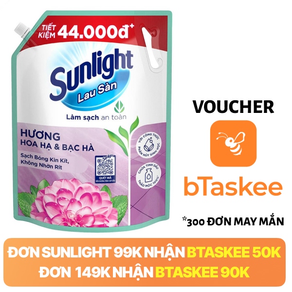 Nước lau sàn Sunlight bạc hà 3.6kg