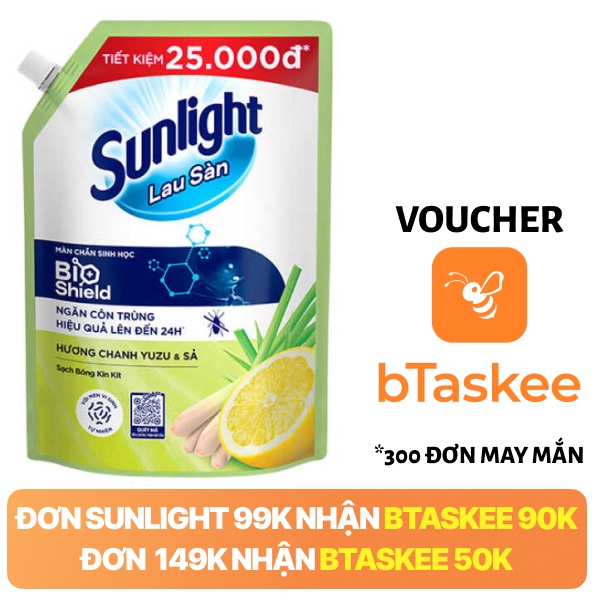 Nước lau sàn Sunlight chanh sả 2kg