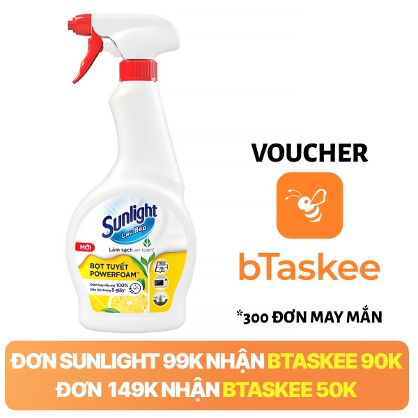 Xịt lau bếp Sunlight bọt tuyết 500ml