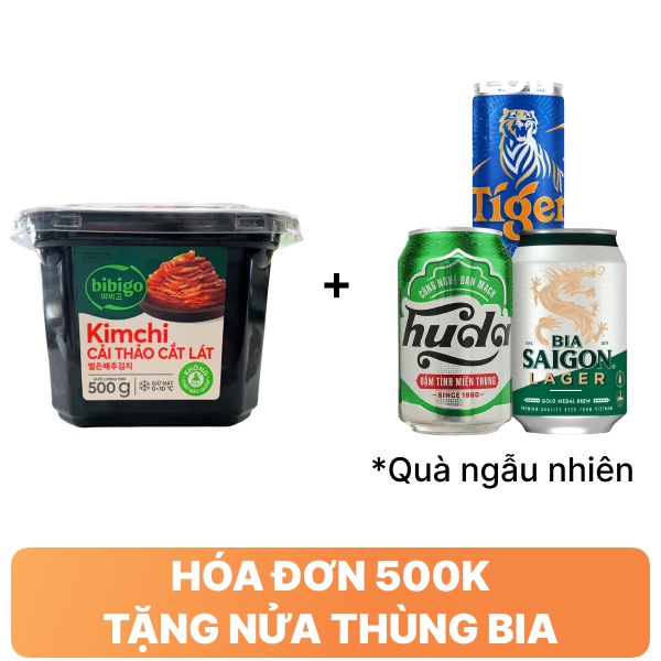 Kim chi cải thảo cắt lát Bibigo hộp 500g