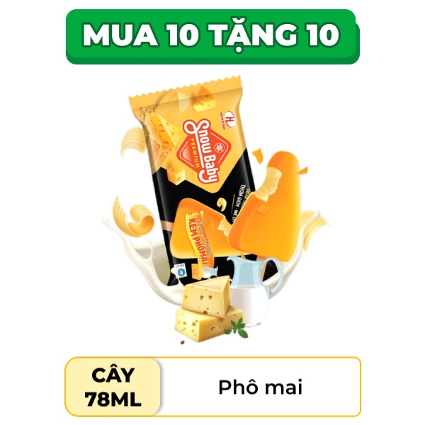 Kem phô mai Premium Snow baby cây 78ml