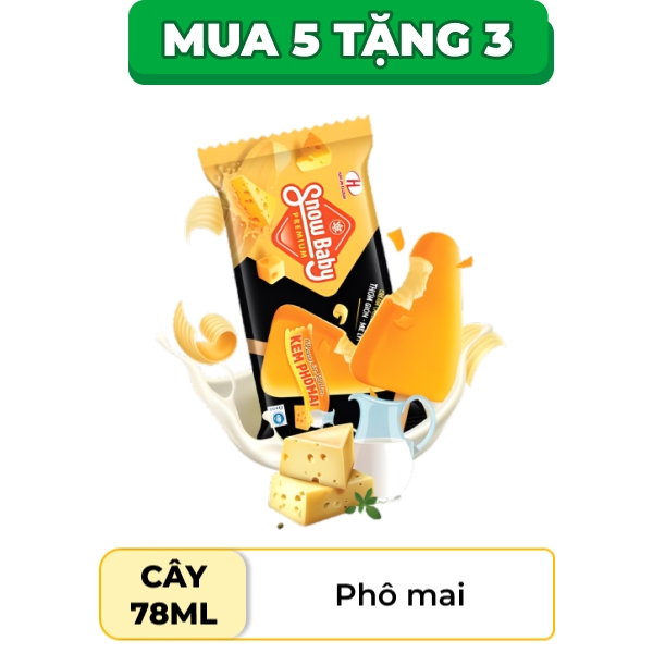 Kem phô mai Premium Snow baby cây 78ml