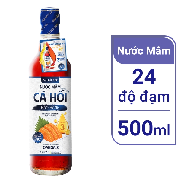 Nước mắm cá hồi hảo hạng Đầu Bếp Tôm chai 500ml