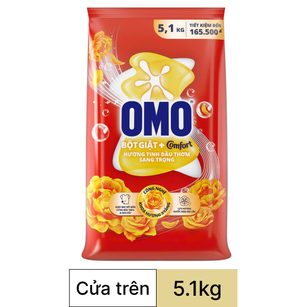 Bột giặt OMO Comfort tinh dầu thơm 5.1kg