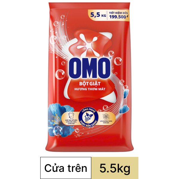 Bột giặt OMO sạch bẩn khử mùi 5.5kg