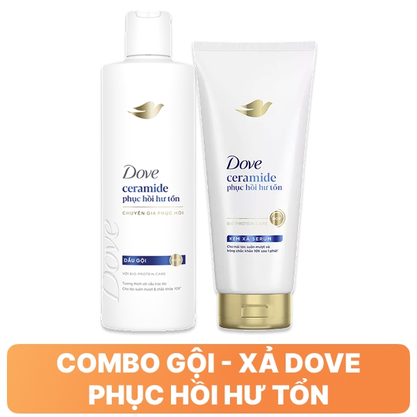 Dầu gội và kem xả Dove phục hồi hư tổn
