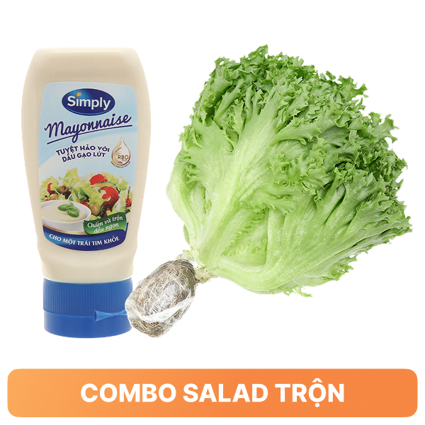 Combo salad trộn - Xốt mayonnaise, xà lách thủy tinh