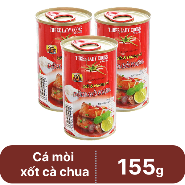 3 hộp cá mòi xốt cà chua 3 Cô Gái 155g