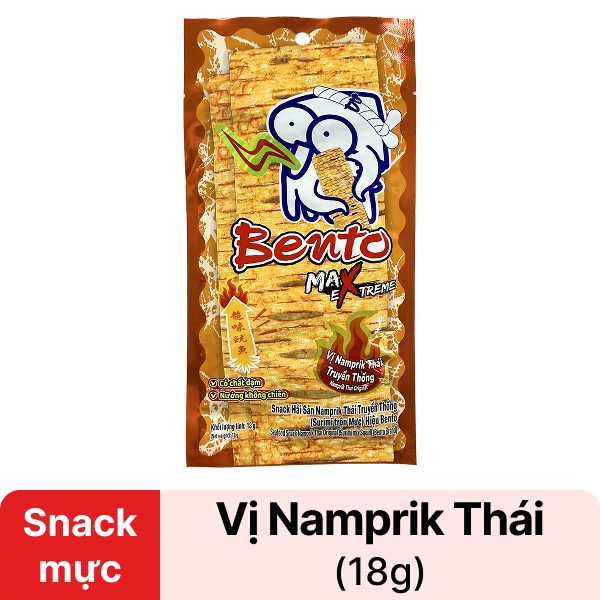 Snack hải sản Namprik Thái Bento 18g