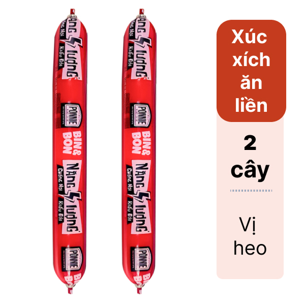 2 cây xúc xích heo dinh dưỡng Bin & Bon Ponnie 60g