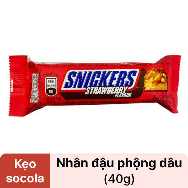 Kẹo socola hạnh nhân nhân đậu phộng vị dâu Snickers