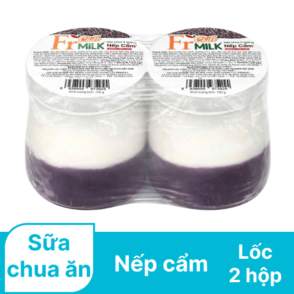 Lốc 2 hũ sữa chua nếp cẩm Fr Chill Milk 100g