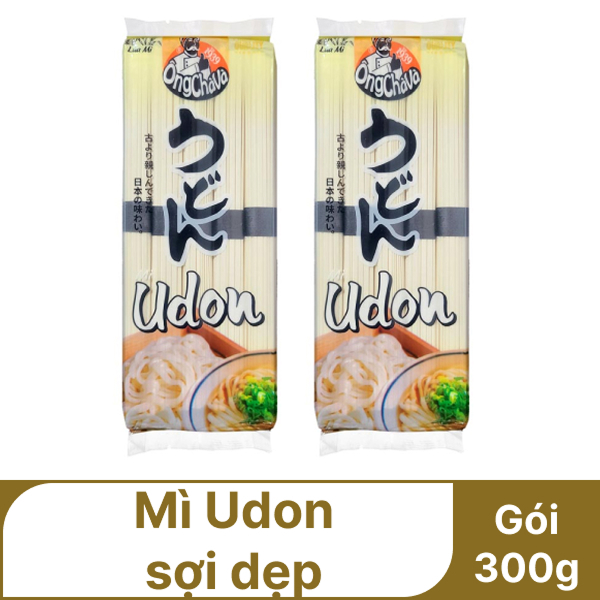 2 gói mì Udon sợi dẹp Ông Chà Và 300g