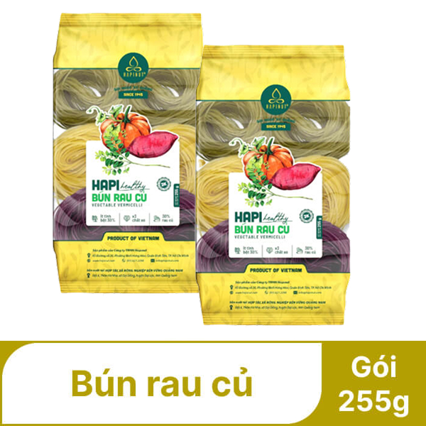 2 gói bún rau củ Hapinut 255g