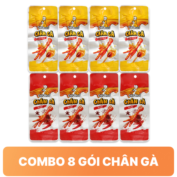 Combo 8 gói chân gà Chef Biggy 30g