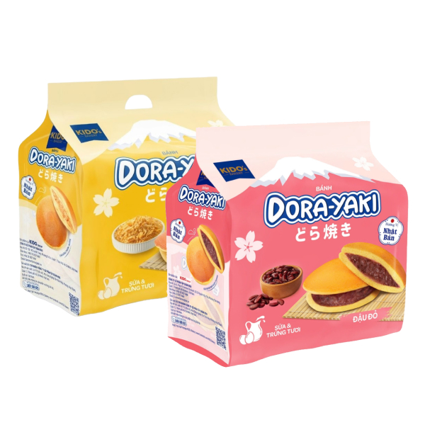Bánh Dorayaki chà bông xốt bơ và đậu đỏ Kido's Bakery 150g