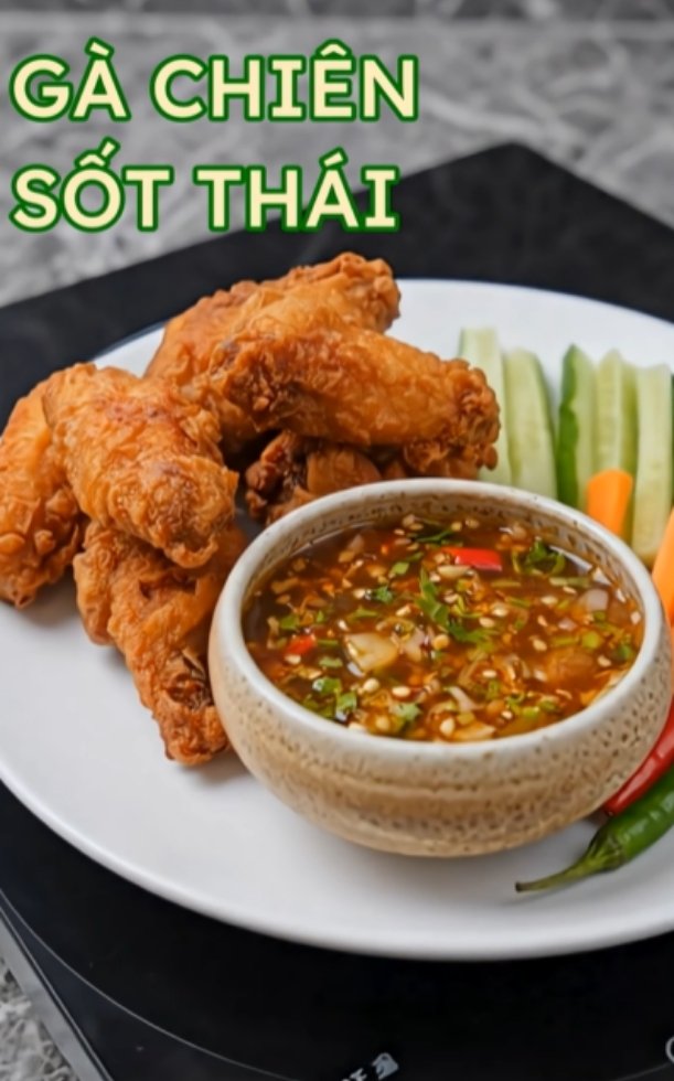 Đổi vị với món gà chiên sốt Thái chua cay, ăn là dính