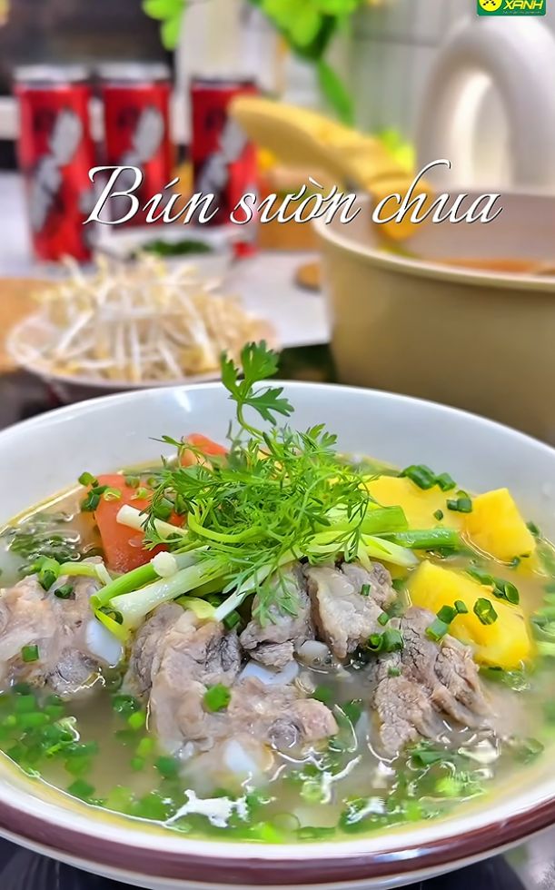 2 cách nấu bún sườn chua siêu ngon tại nhà, ăn 3 tô vẫn ghiền