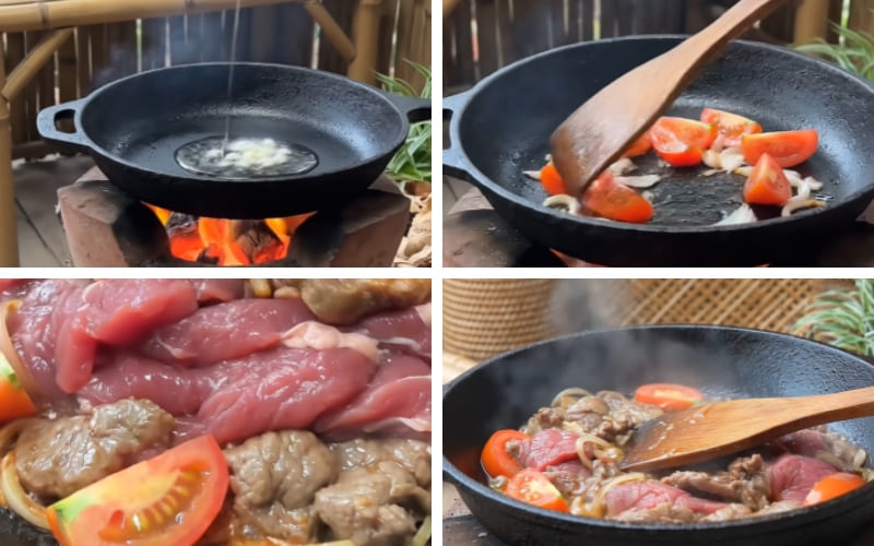 Thịt bò xào cà chua thơm ngon, đậm đà hấp dẫn