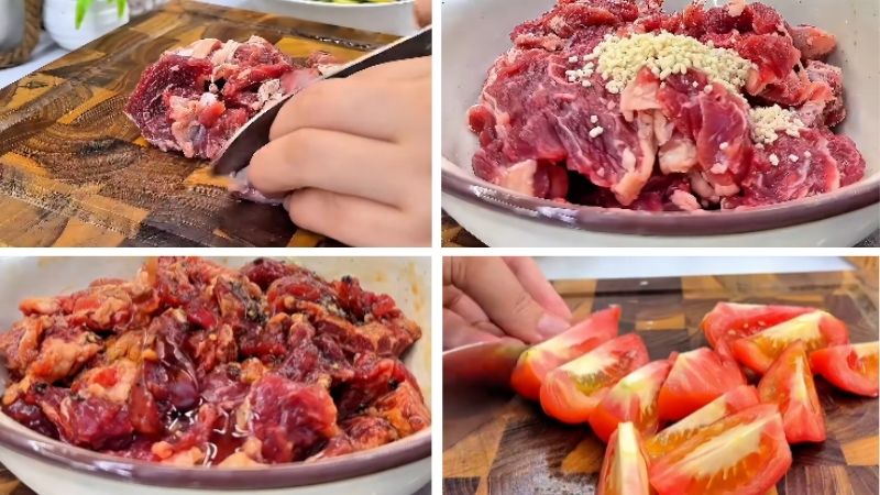 Sơ chế thịt bò