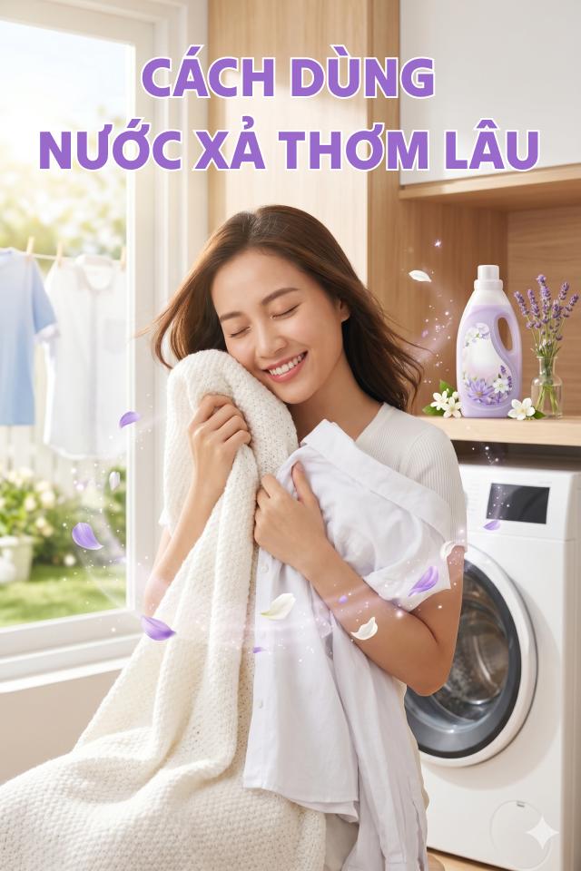 Cách sử dụng nước xả vải thơm lâu, lưu hương cả ngày dài
