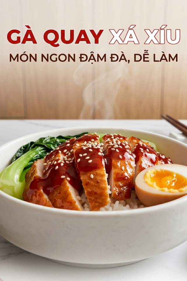 2 công thức làm cơm gà quay xá xíu ngon ngất ngây, chuẩn vị nhà hàng