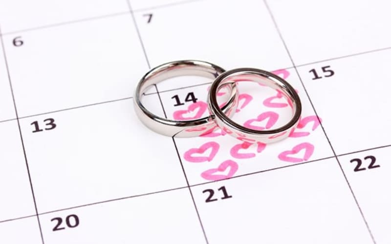 Danh sách ngày đẹp giúp bạn chọn thời điểm cưới.