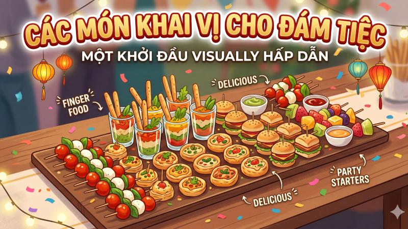 Các món khai vị cho đám tiệc