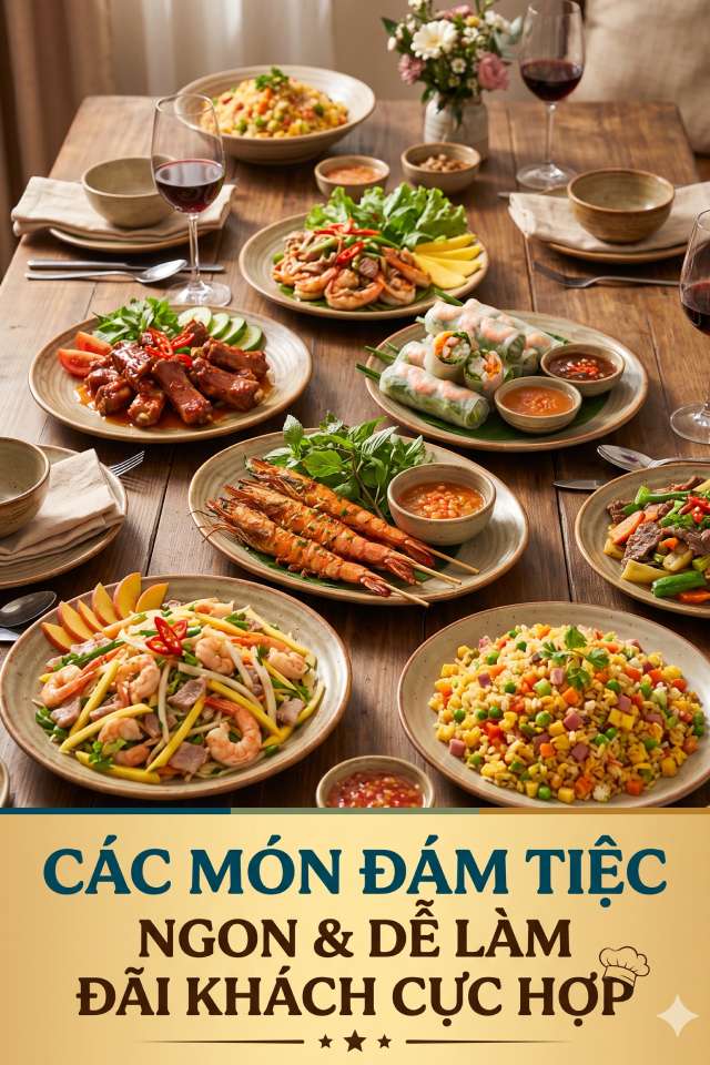 Các món nấu đám tiệc ngon dễ làm, đãi khách cực hợp