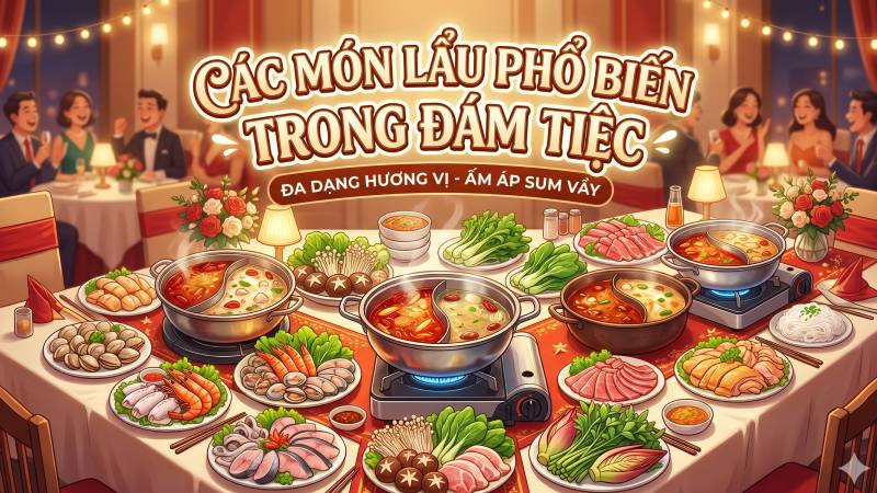 Các món lẩu phổ biến trong đám tiệc