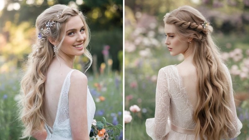 Tết tóc nửa đầu kiểu Bohemian