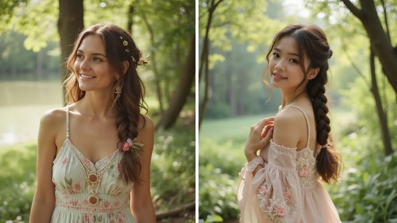 Tết tóc Bohemian có khả năng biến hóa trên từng dáng mặt