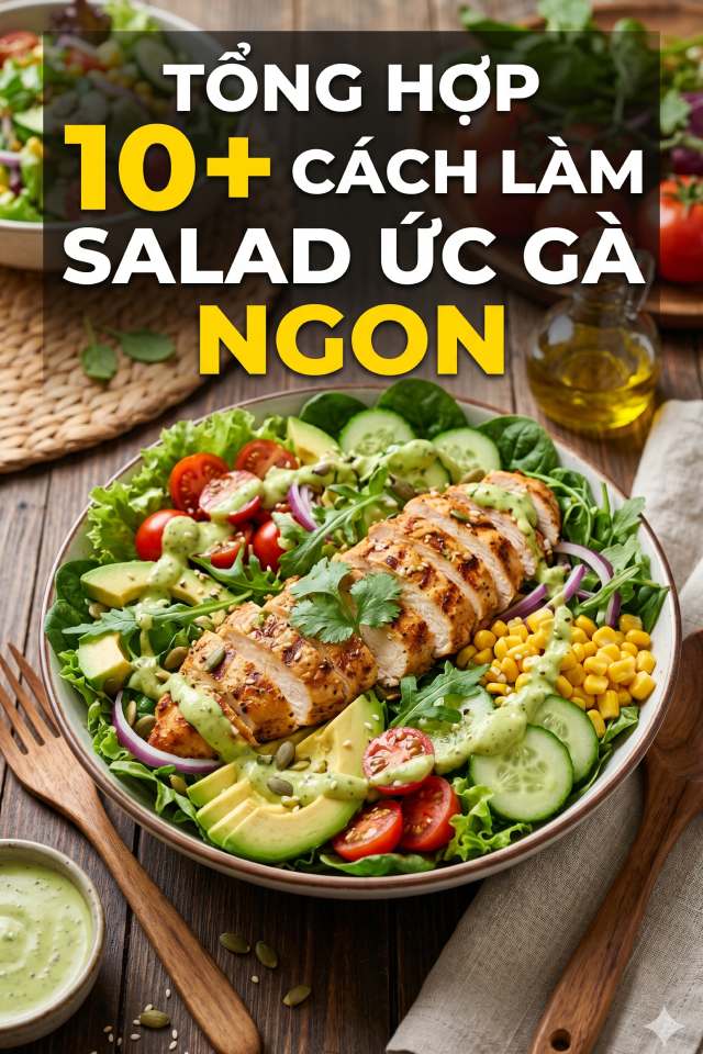 Tổng hợp 10+ cách làm salad ức gà ngon, ít calo và tốt cho sức khỏe
