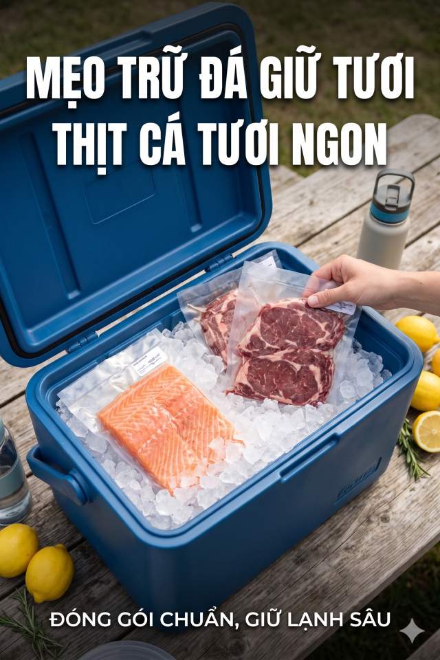 Mẹo đóng gói và bảo quản thực phẩm tươi sống trong thùng đá đảm bảo tươi ngon
