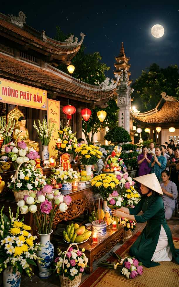 Cách chọn hoa tươi cúng rằm tháng 4 đẹp, ý nghĩa và hợp phong tục