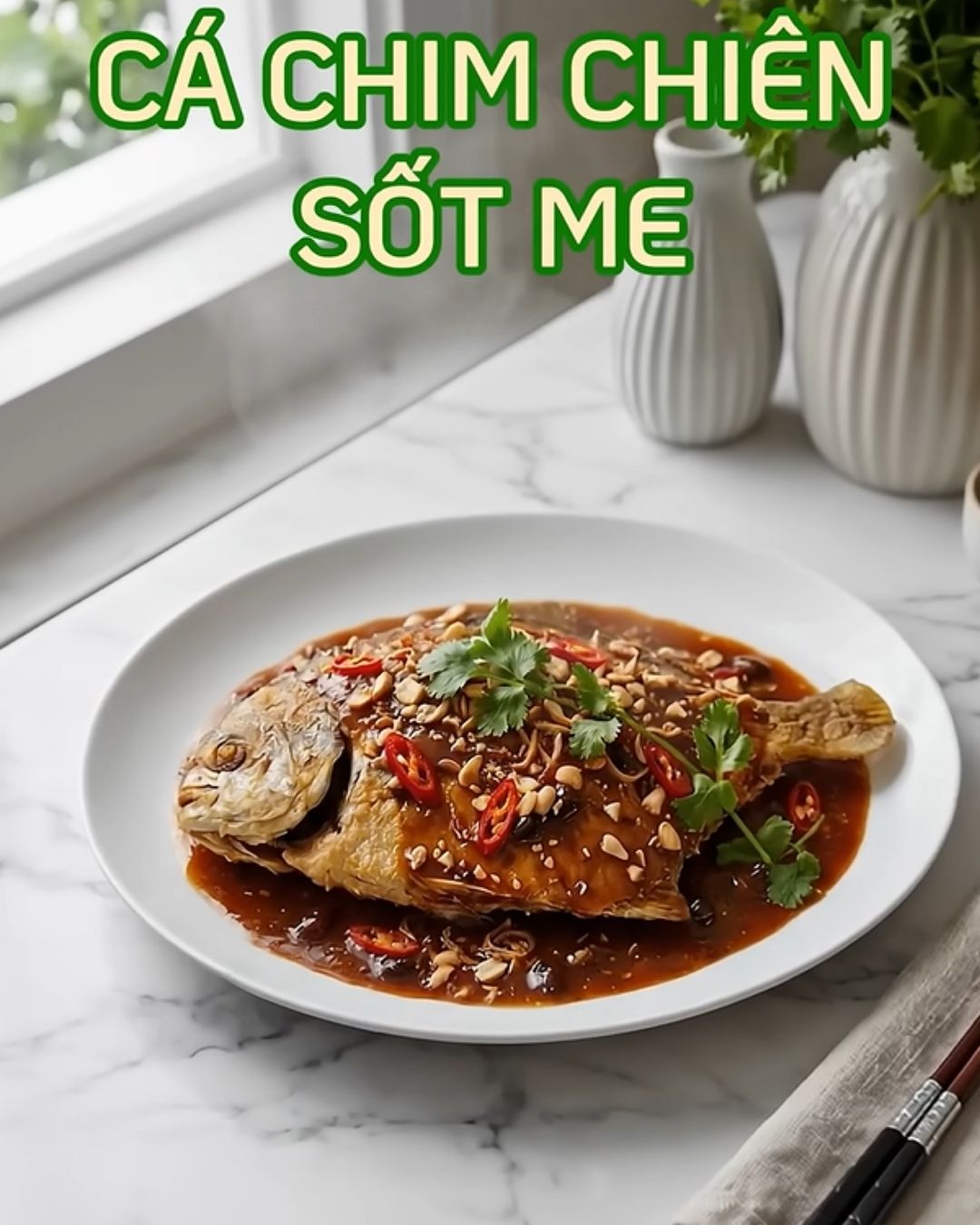 Công thức làm cá chim chiên sốt me đậm đà, chua ngọt bắt vị