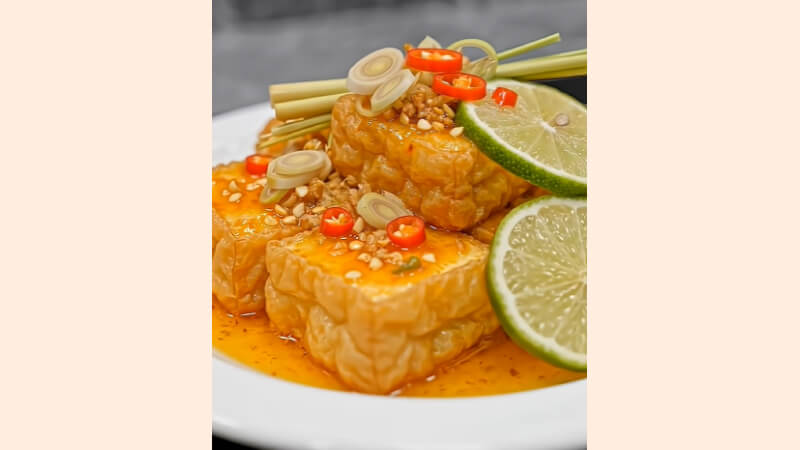 Thưởng thức đậu hũ rim chanh sả Thưởng thức đậu hũ rim chanh sả