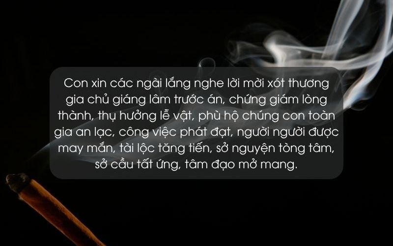 Bài khấn Thần linh thể hiện lòng thành và cầu mong bình an, thuận lợi cho gia đình
