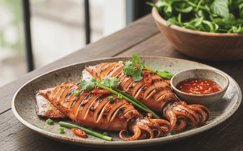 Mực nướng sa tế