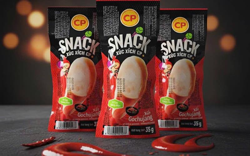 Snack xúc xích xốt Gochujang C.P cây 35g Snack xúc xích xốt Gochujang C.P cây 35g