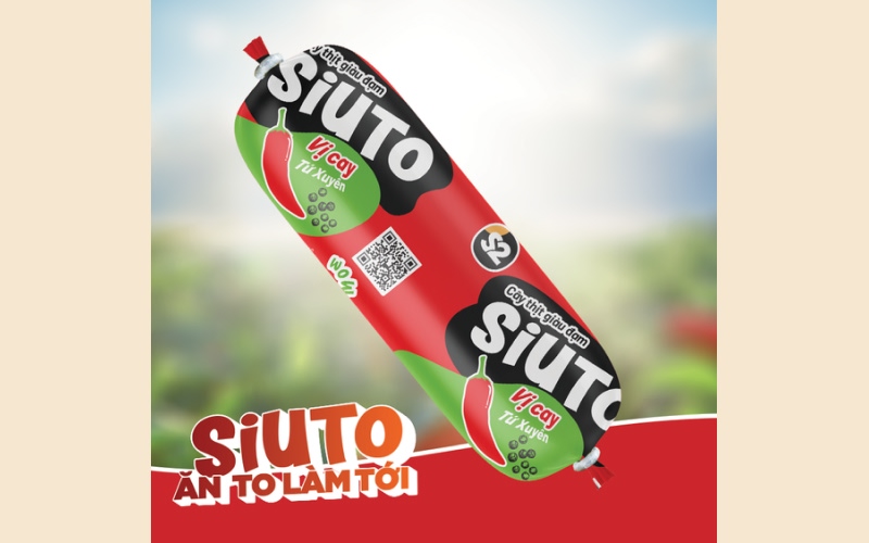 Xúc xích Siuto vị cay Tứ Xuyên S2 Fun cây 85g Xúc xích Siuto vị cay Tứ Xuyên S2 Fun cây 85g