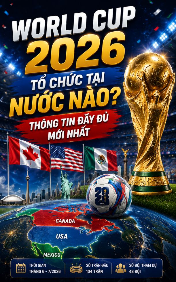 World Cup 2026 tổ chức tại nước nào? Thông tin đầy đủ mới nhất