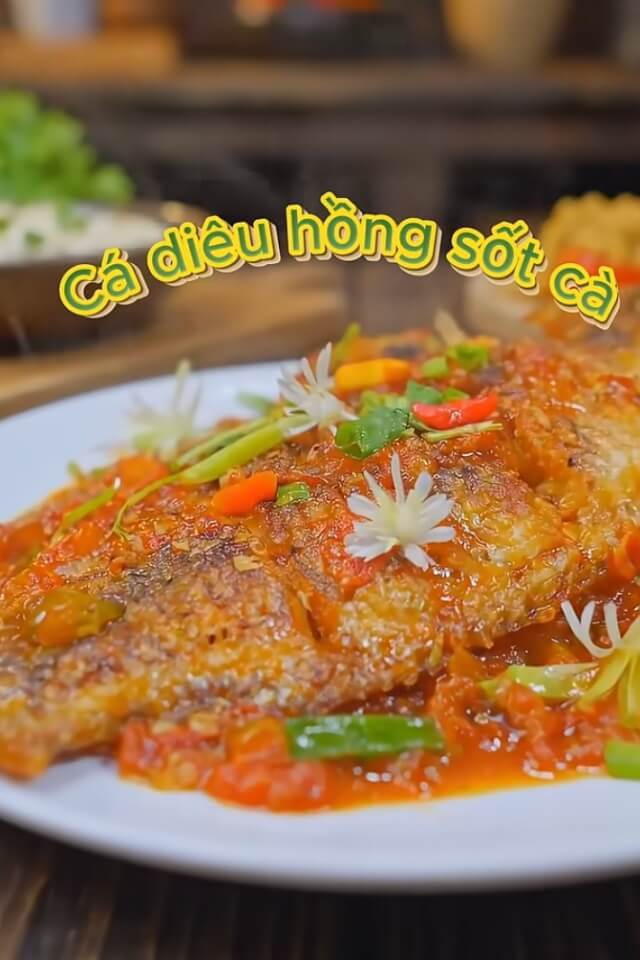 Chỉ với 15 phút bạn đã có ngay một đĩa cá diêu hồng sốt cà chua siêu ngon