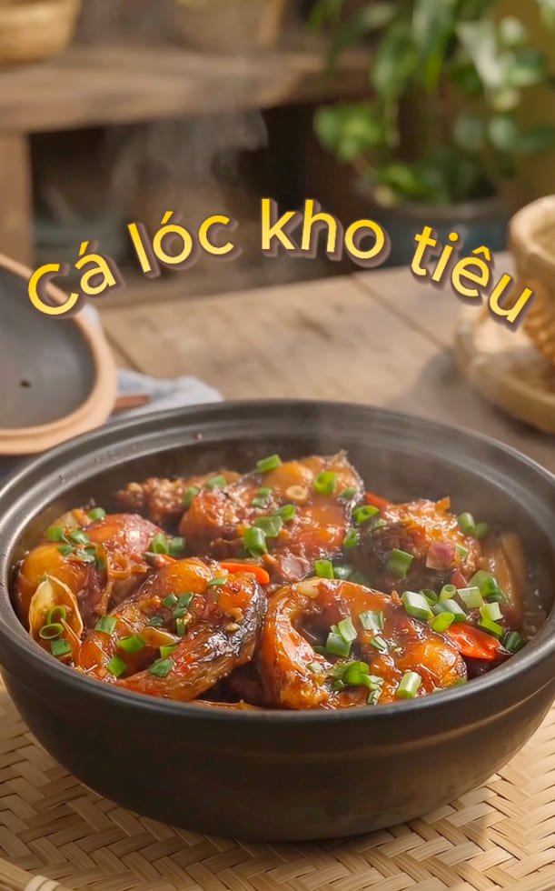 Ngất ngây với công thức làm cá lóc kho tiêu ăn cùng cơm trắng đậm đà