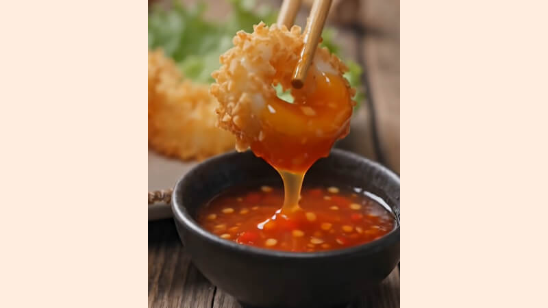 Thưởng thức mực chiên xù